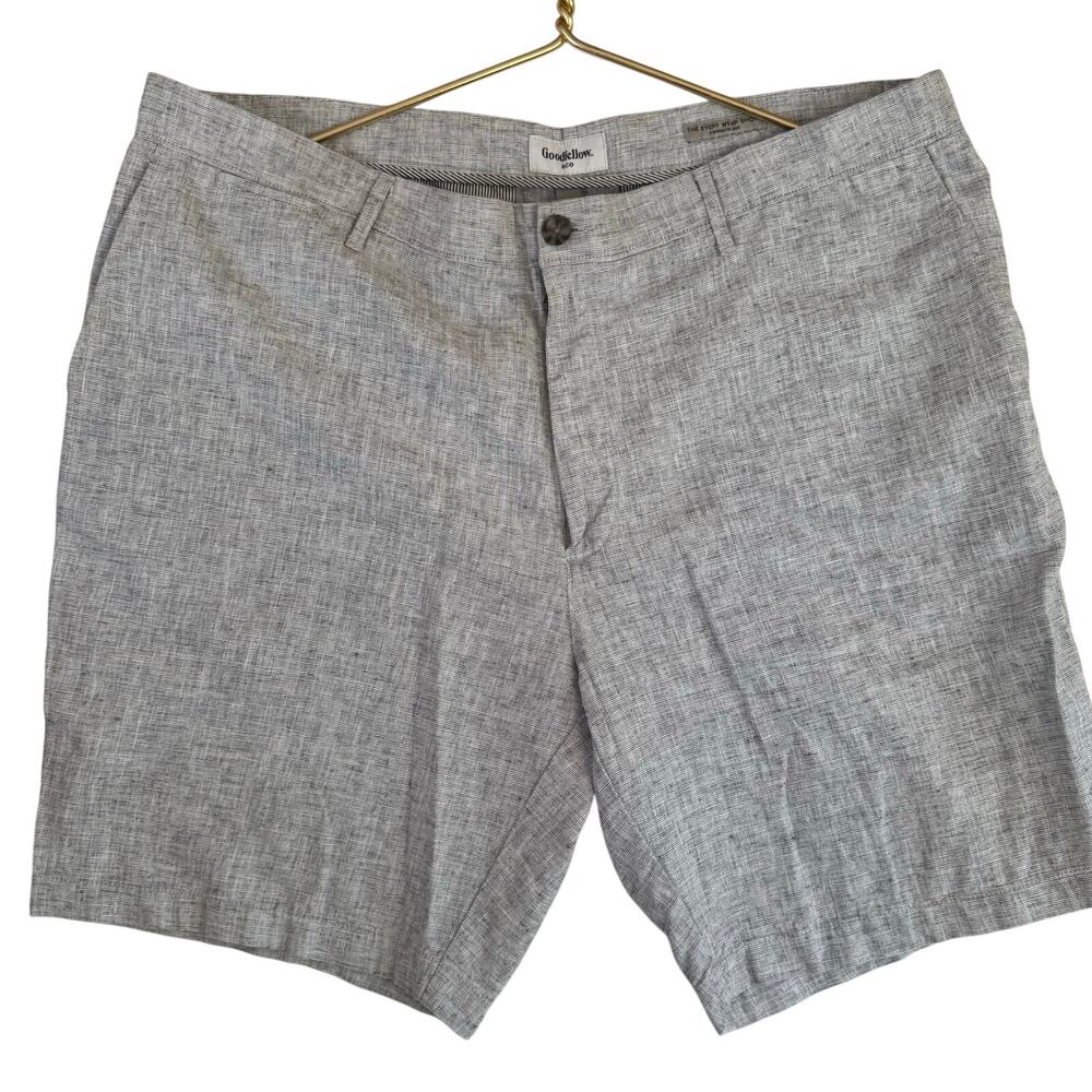 Cotton linen blend shorts
